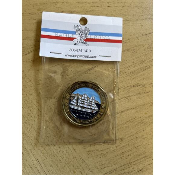 United STATES COAST GUARD "Challenge Coin" TO THE RESCUE Eagle Crest 90 NEW - Picture 4 of 4